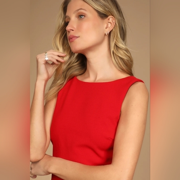 Lulus Devoted Lover Red Backless Knotted Bodycon Mini Dress NWT - Picture 6 of 16